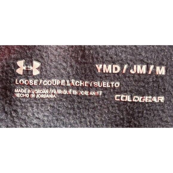 Under Armour Fleece Embossed Gray & Orange Hoodie Boy's Medium - Picture 5 of 6